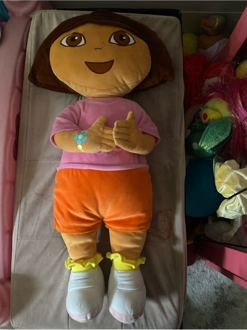Dora Plush Doll - Pink Top & Orange Shorts Kids Toy